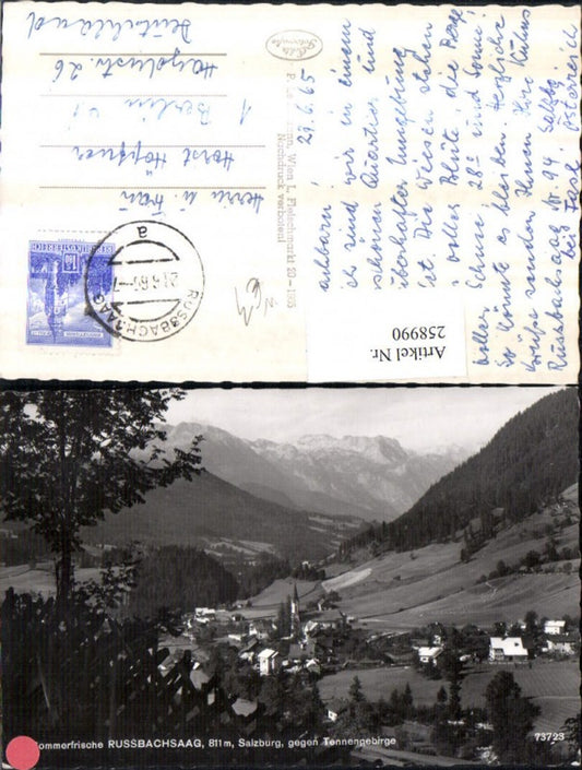 258990,Rußbachsaag Totale geg. Tennengebirge Bergkulisse