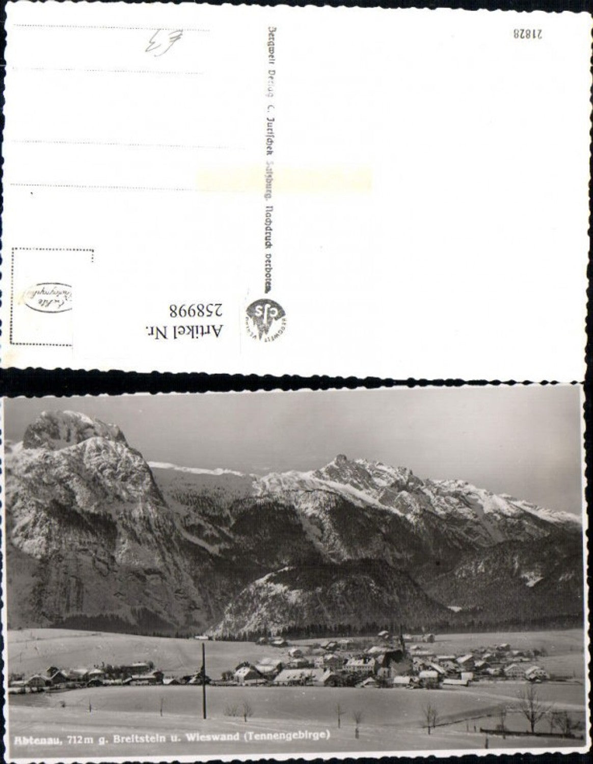 258998,Abtenau Totale geg. Breitstein u. Wieswand Bergkulisse Winterbild