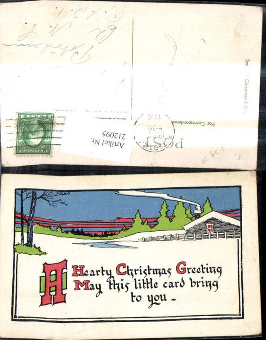 212095, Artist AK House Winter Landscape Saying Text Christmas
