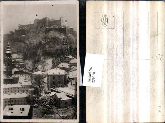 259028,Salzburg Teilansicht Turm Festung Winterbild pub Cosy