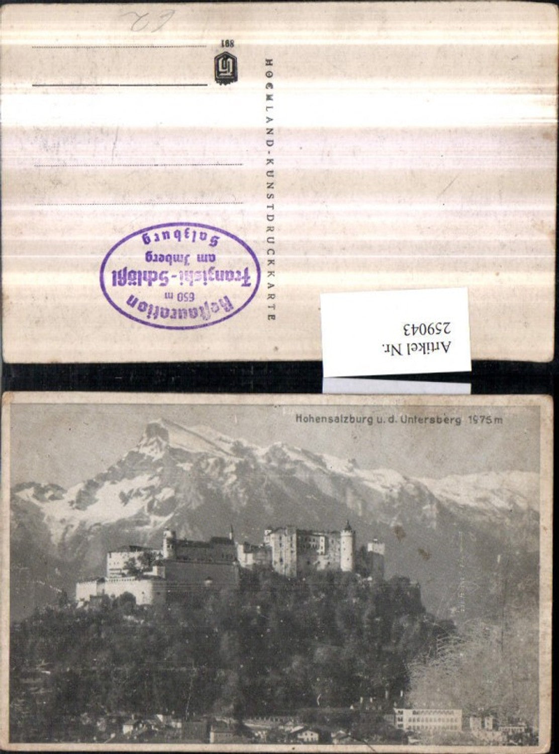 259043,Salzburg Festung Hohensalzburg und d. Untersberg