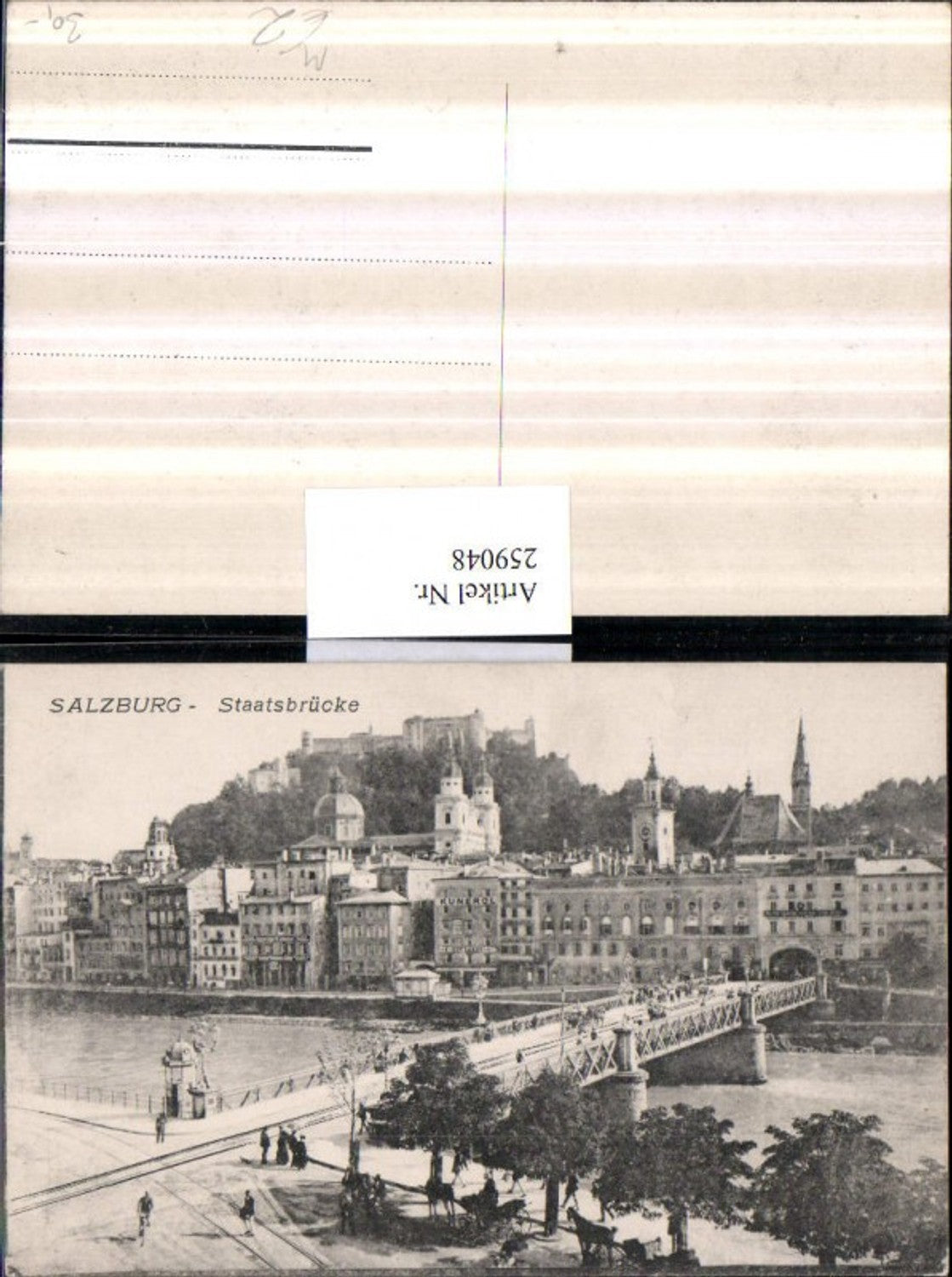 259048,Salzburg Teilansicht Staatsbrücke Brücke Festung