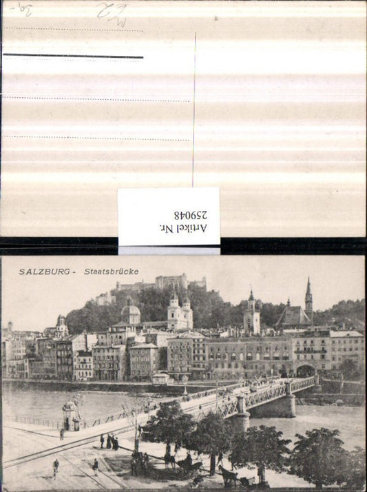 259048,Salzburg Teilansicht Staatsbrücke Brücke Festung