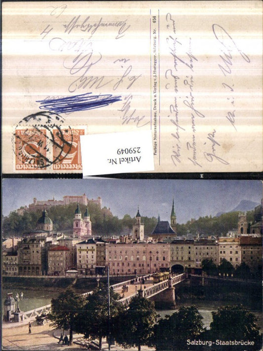259049,Salzburg Teilansicht Staatsbrücke Brücke Festung