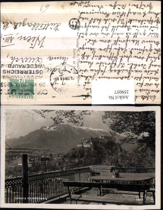 259057,Salzburg Teilansicht Festung m. Untersberg