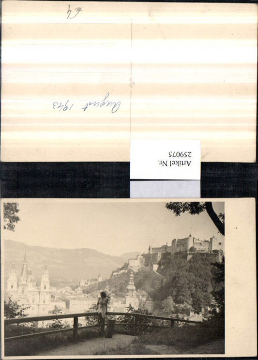 259075,Foto AK Salzburg Teilansicht Kirche Festung 1943