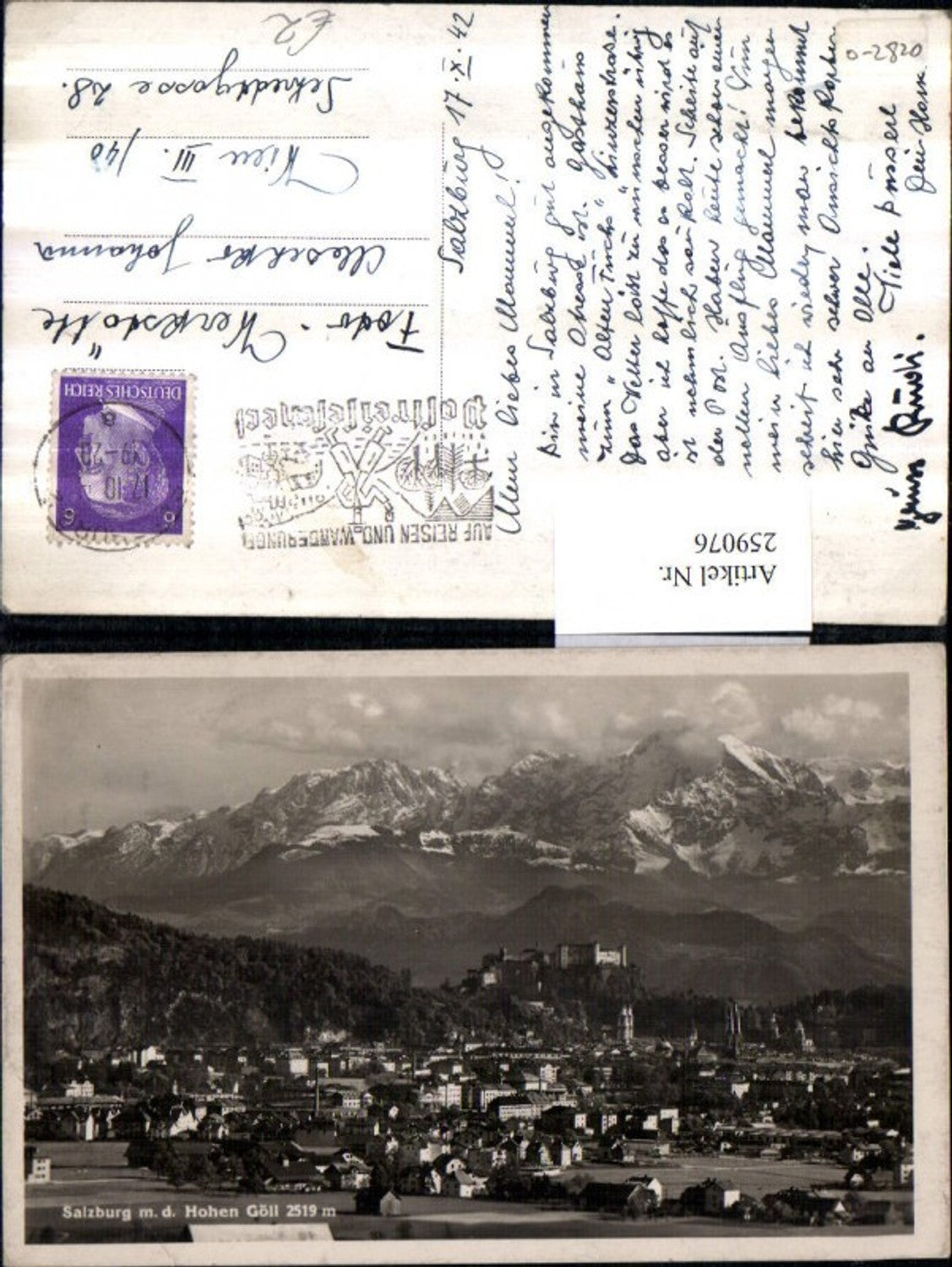 259076,Salzburg Totale m. d. Hohen Göll Bergkulisse
