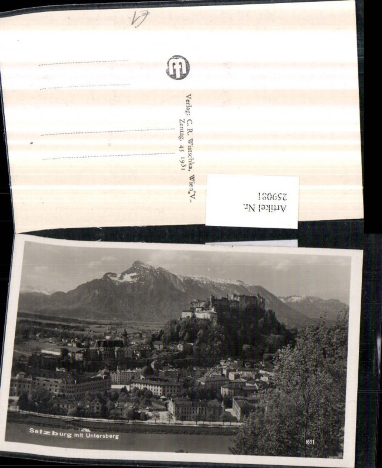 259081,Salzburg Totale m. Festung u. Untersberg