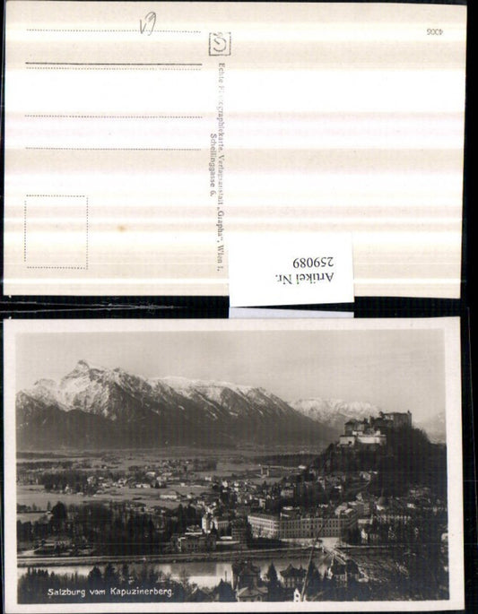 259089,Salzburg Totale m. Festung vom Kapuzinerberg Bergkulisse