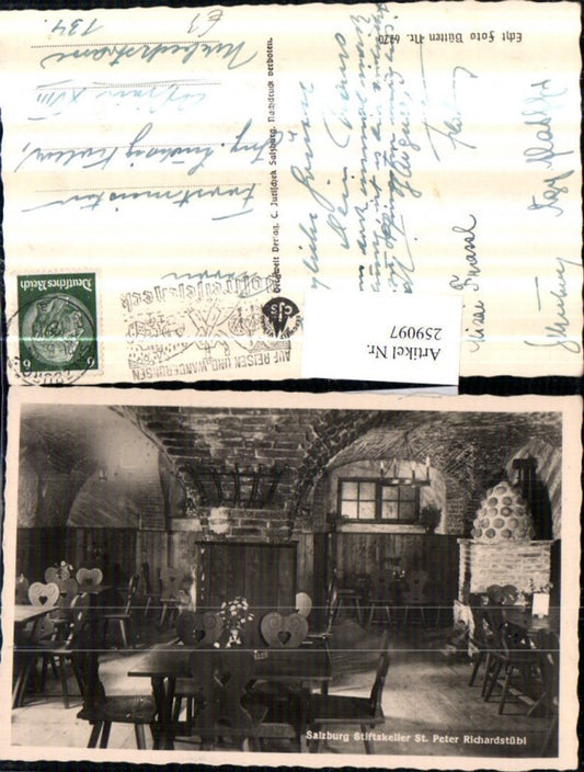 259097,Salzburg Stiftskeller Keller St. Peter Richardstübl Innenansicht