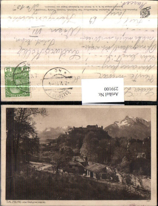 259100,Salzburg Festung vom Kapuzinerberg