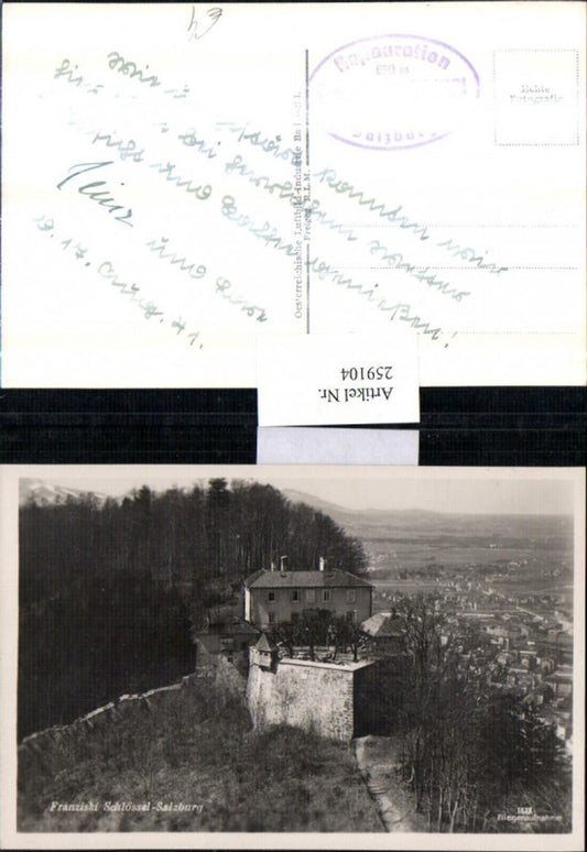 259104,Salzburg Teilansicht Franziski Schlössel Fliegeraufnahme 1513