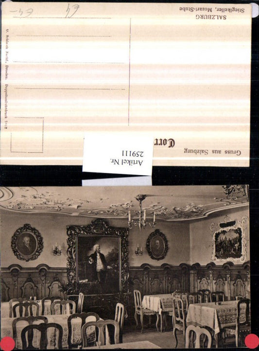 259111,Salzburg Stieglkeller Mozart-Stube Innenansicht