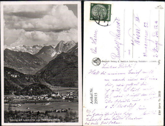 259115,Golling Totale m. Lammertal u. Dachstein Bergkulisse