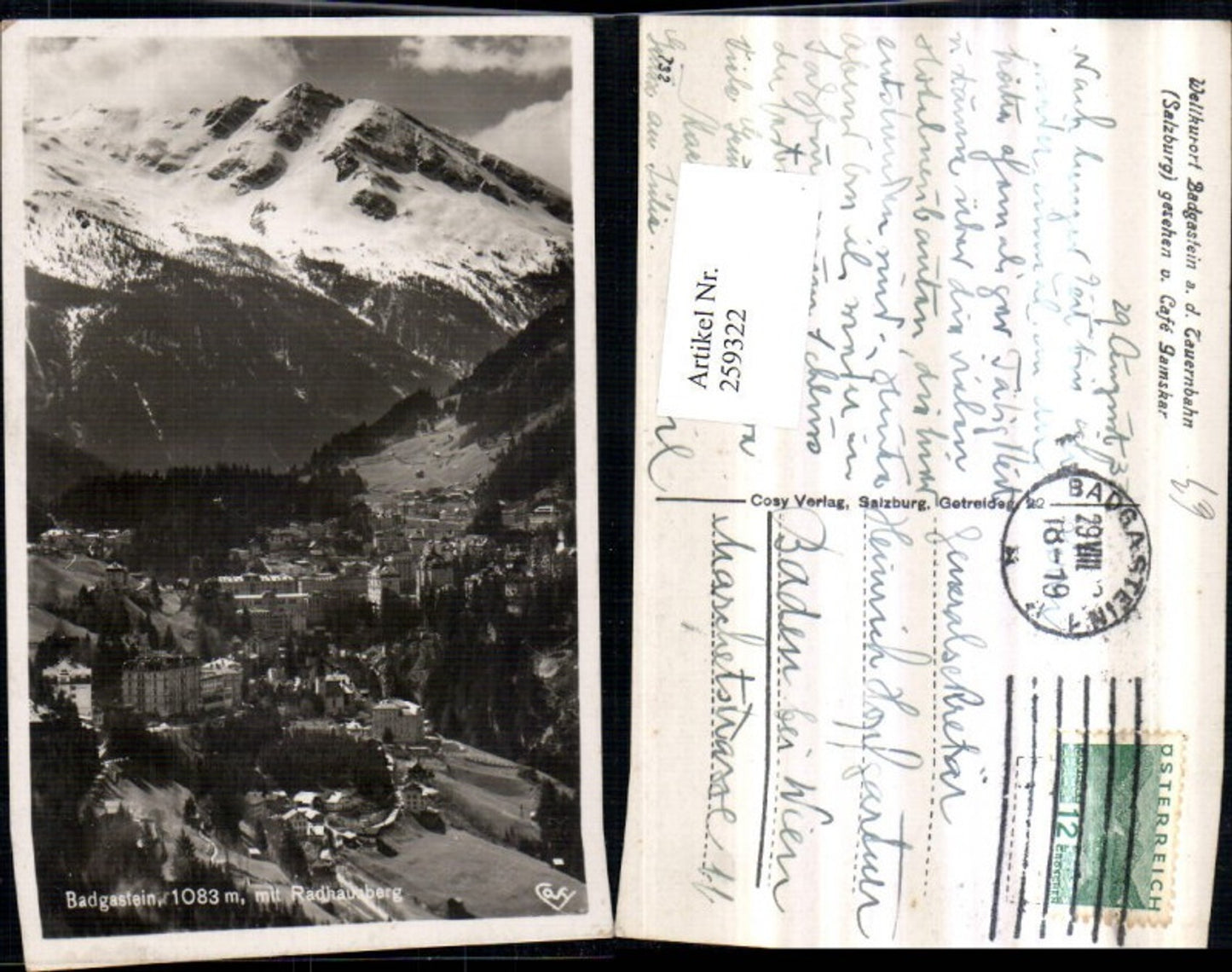 Alte Ansichtskarte – Old Postcard