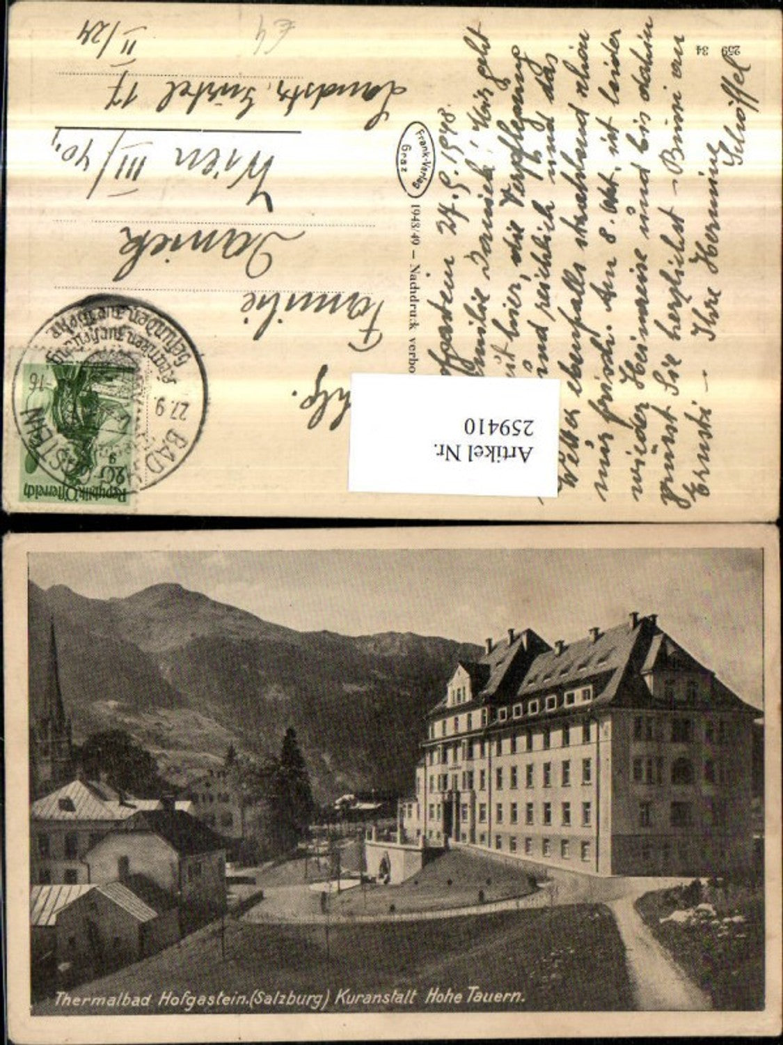 Alte Ansichtskarte – Old Postcard