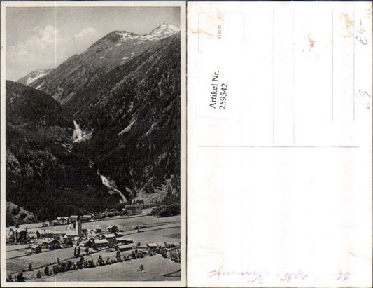259542,Krimml Totale m. d. Wasserfällen Bergkulisse