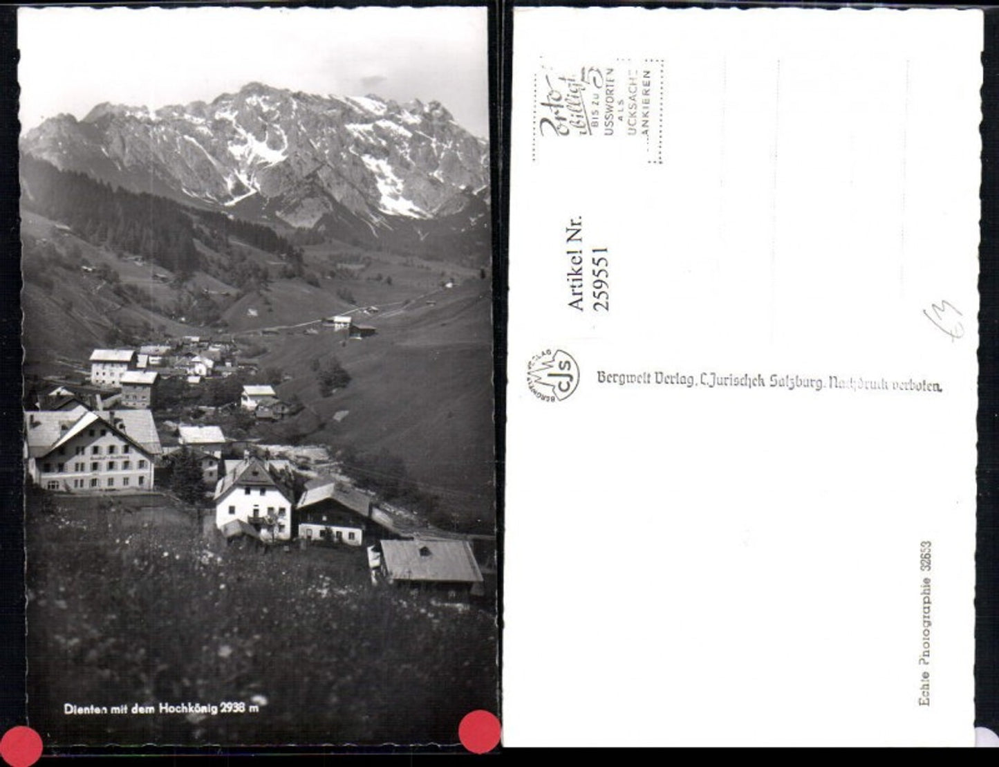 259551,Dienten Totale m. d. Hochkönig Bergkulisse