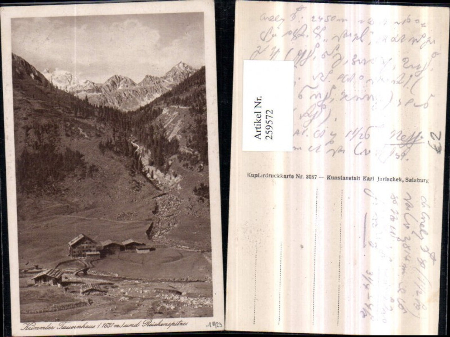 259572,Krimmler Tauernhaus u. Richenspitze Bergkulisse b. Krimml