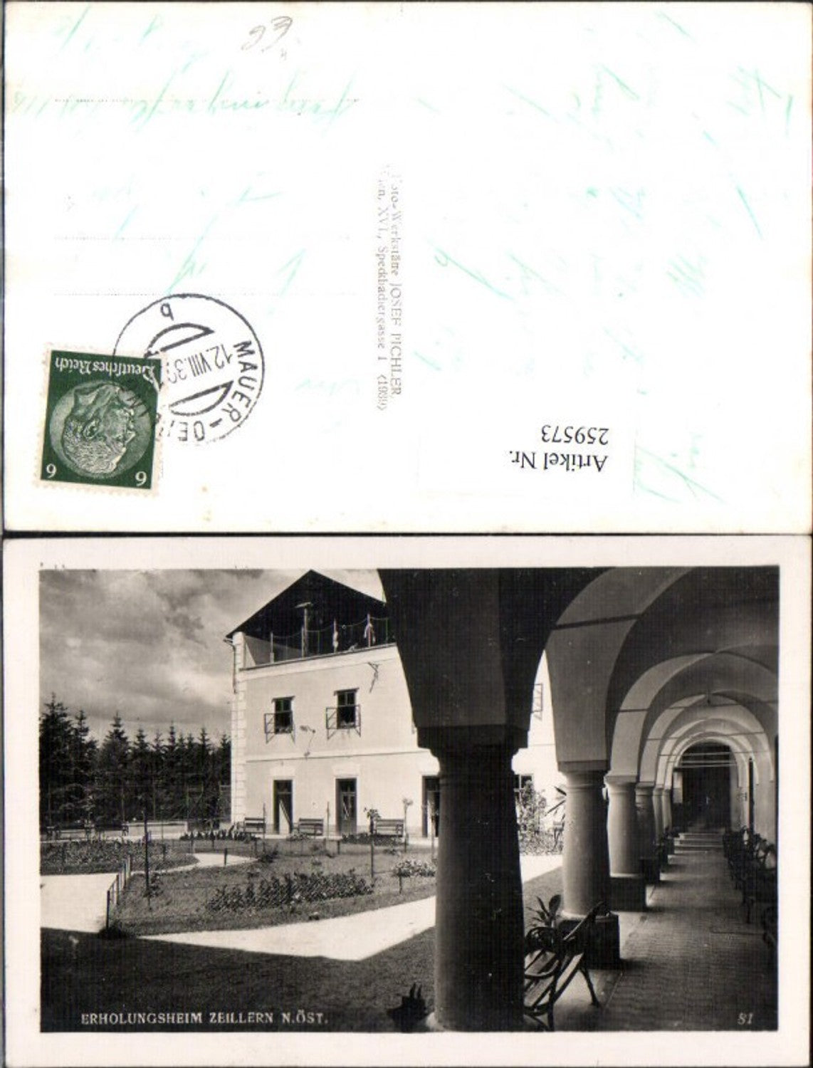 259573,Erholungsheim Zeillern Arkaden Gang