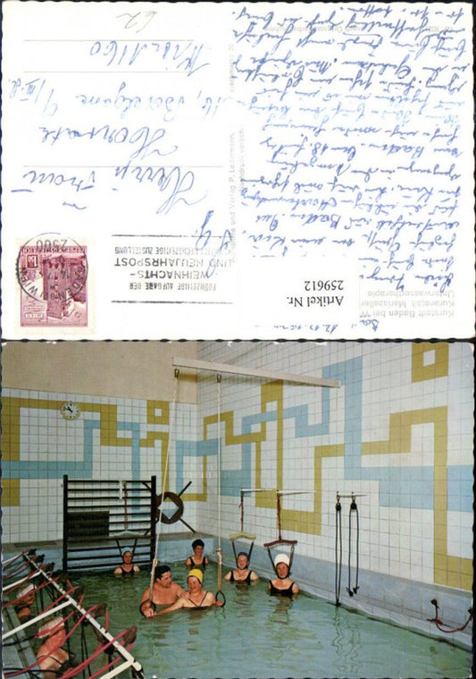 259612,Baden b. Wien Kuranstalt Mariazellerhof Unterwassertherapie Schwimmbecken