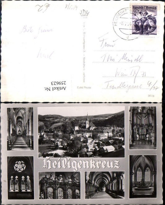 259623,Heiligenkreuz Totale Stift Kirche Innenansicht Orgel Mehrbildkarte