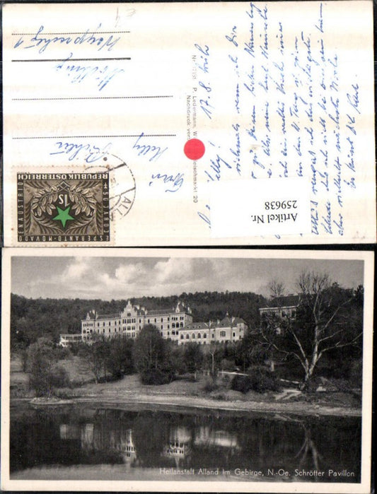 259638,Heilanstalt Alland im Gebirge Schrötter Pavillon