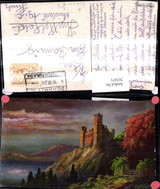 262671,Künstler Ak G. Fiebiger Schloss Burg