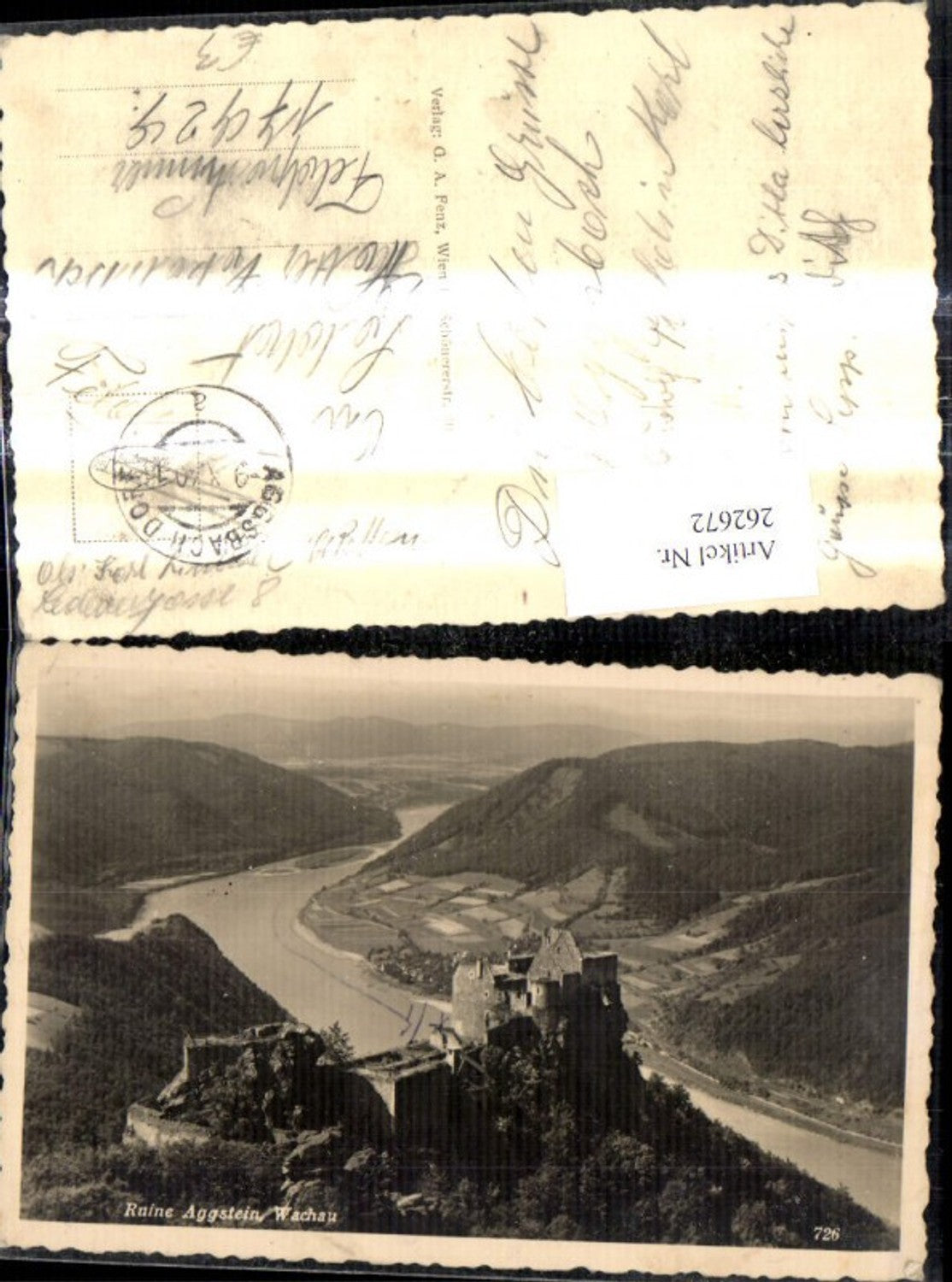 262672,Foto Ak Ruine Aggstein Wachau Schloss Burg