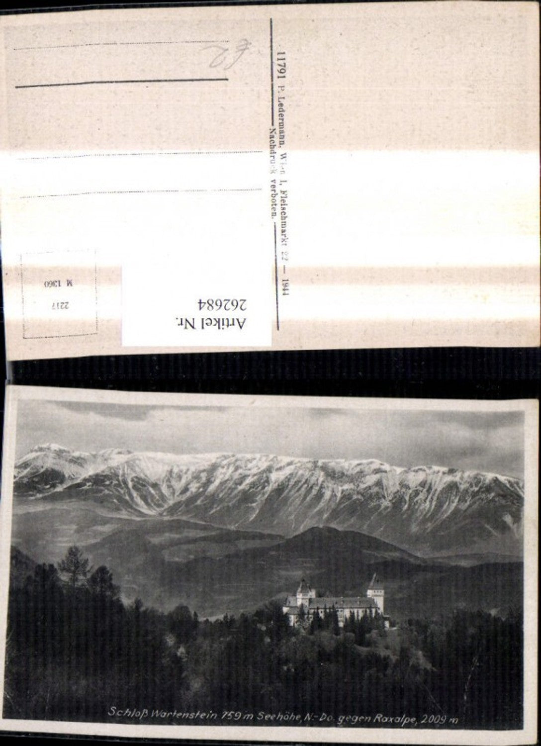 262684,Schloß Wartenstein geg. Raxalpe Schloss Burg