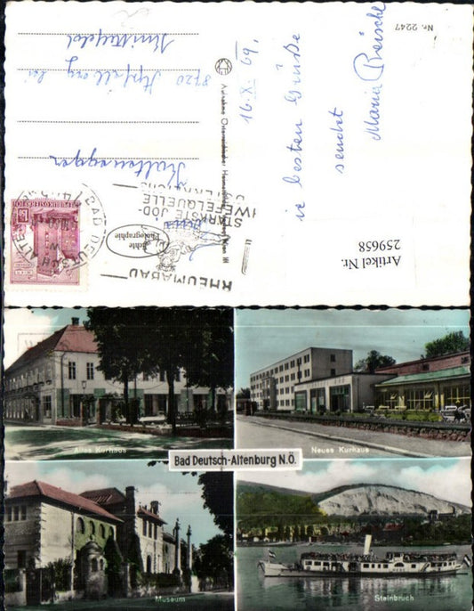 259658,Bad Deutsch-Altenburg Kurhaus Steinbruch Dampfer Museum Mehrbildkarte