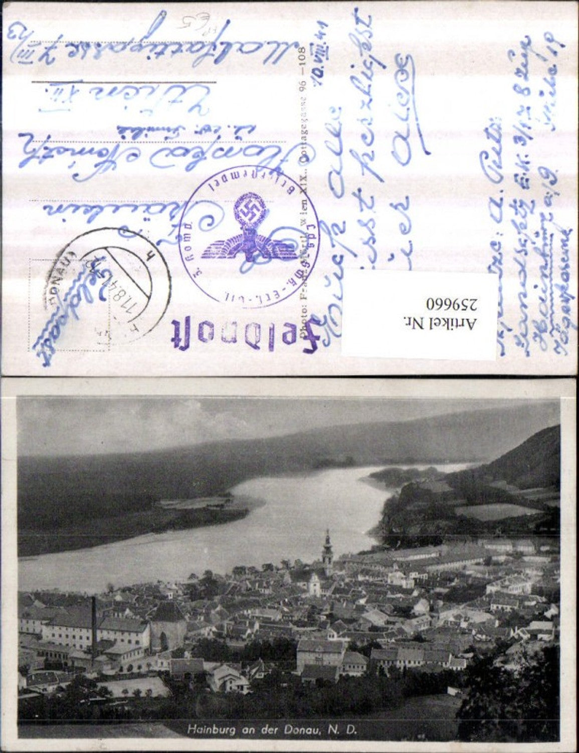 259660, Hainburg an der Donau Total Field Post Rifle Replacement Battalion