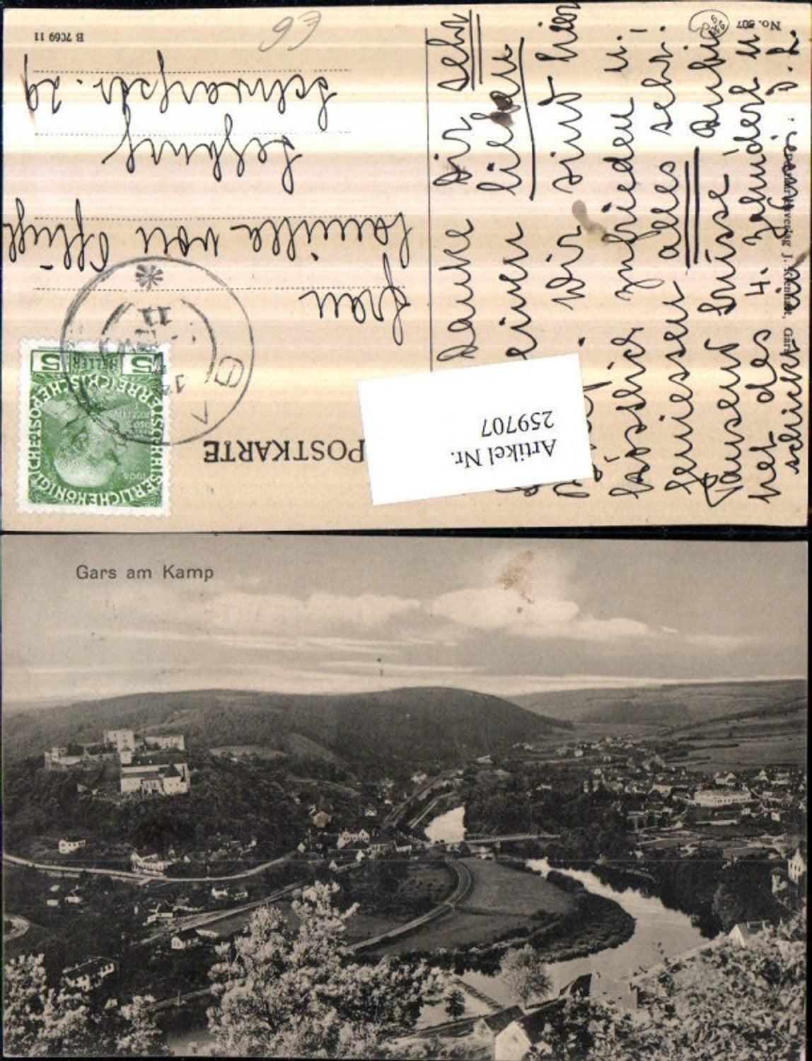 259707,Gars am Kamp Totale m. Schlossberg Burg Kirche