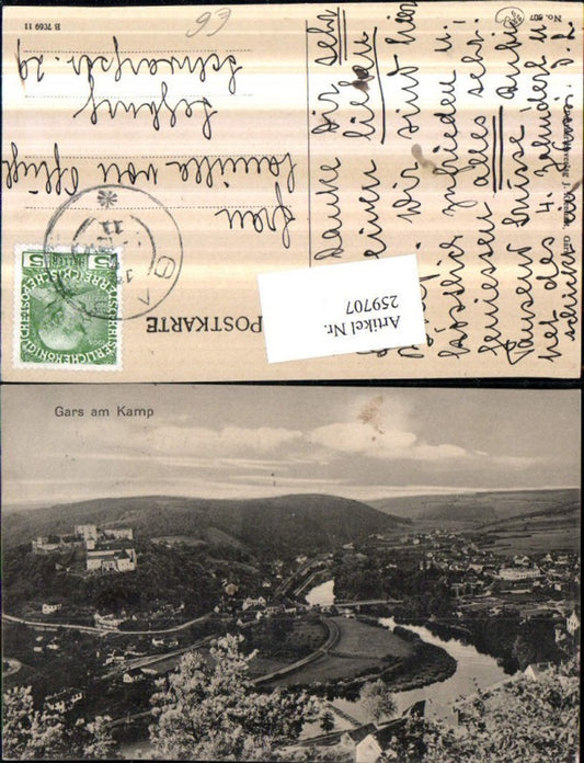 259707,Gars am Kamp Totale m. Schlossberg Burg Kirche