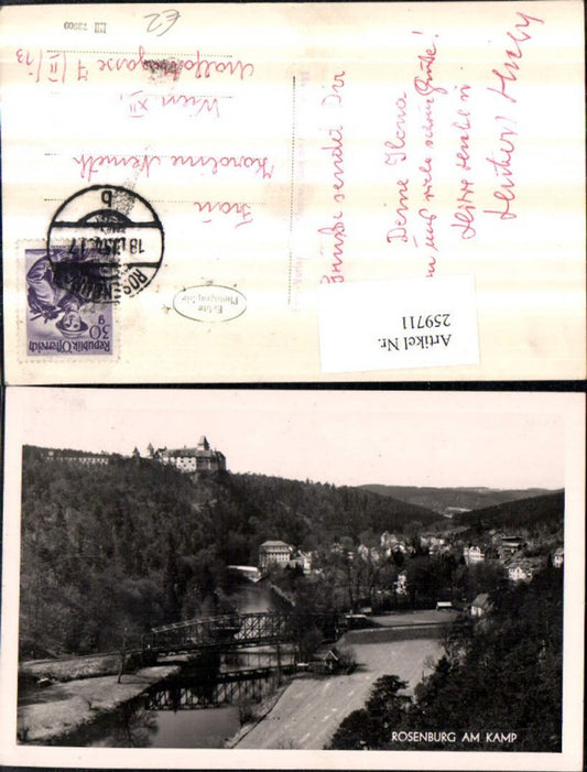 259711,Rosenburg am Kamp m. Burg Schloss Brücke