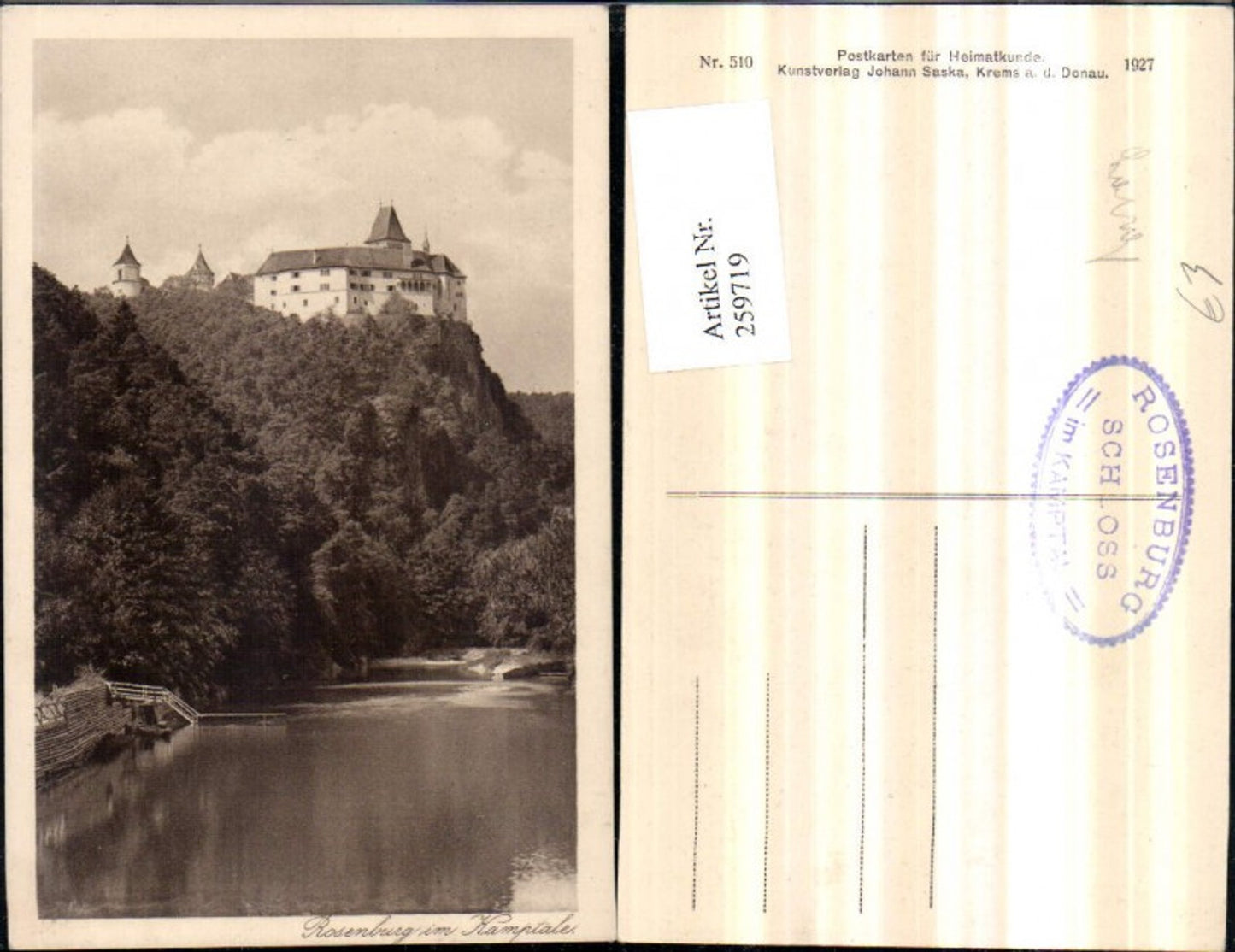 259719,Rosenburg im Kamptale Burg Schloss