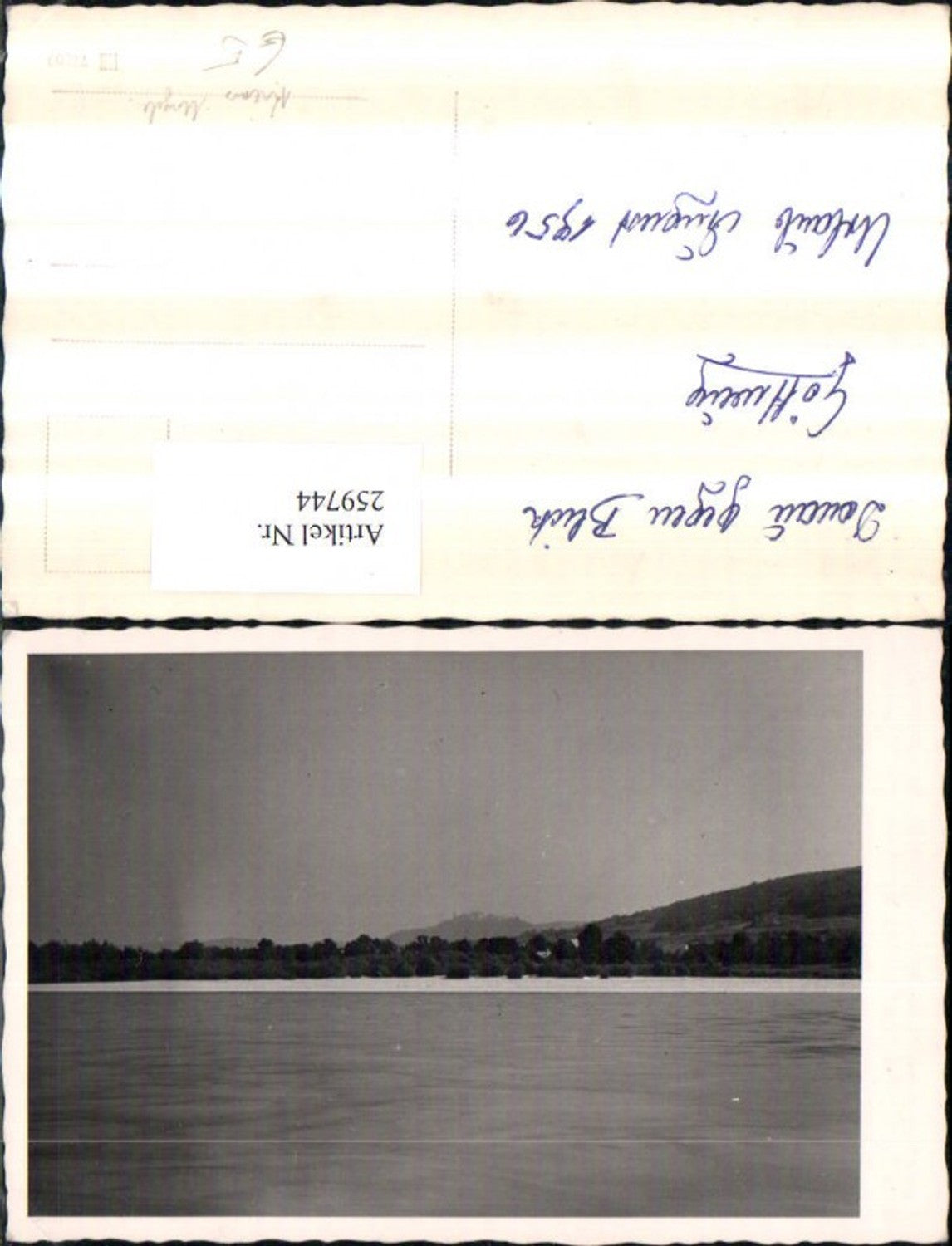 259744,Foto AK Donau Partie Blick auf Stift Göttweig