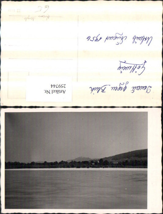 259744,Foto AK Donau Partie Blick auf Stift Göttweig