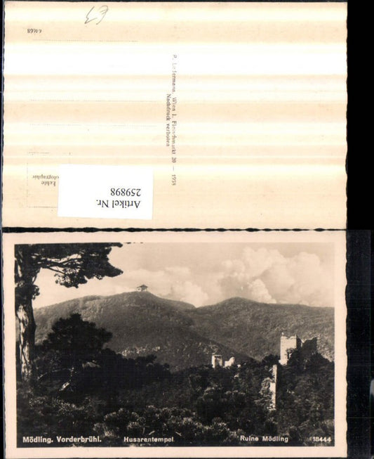 259898,Mödling Vorderbrühl Husarentempel Ruine