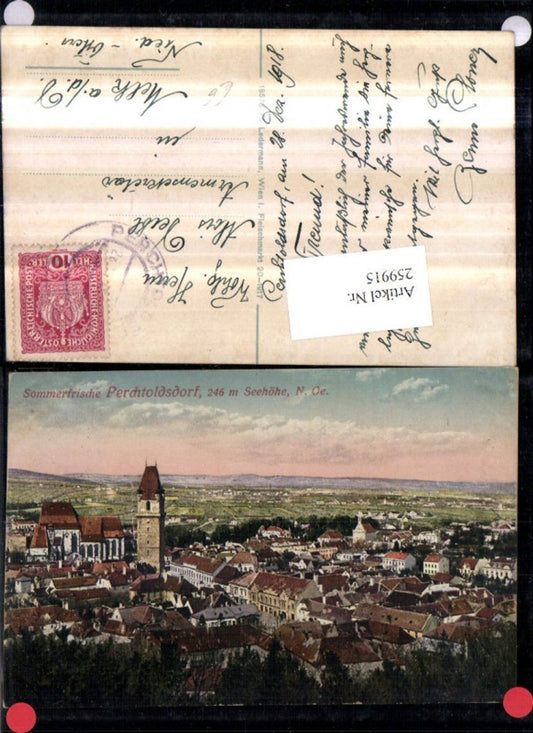 259915,Perchtoldsdorf Totale Turm Kirche