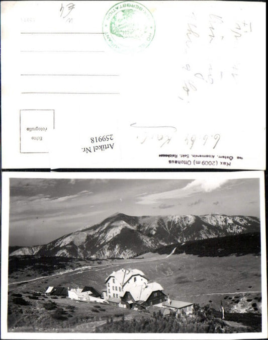 259918,Rax Ottohaus b. Reichenau an d. Rax Bergkulisse