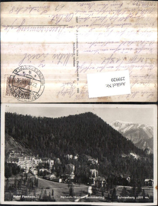 259920,Semmering Hotel Panhans Schneeberg