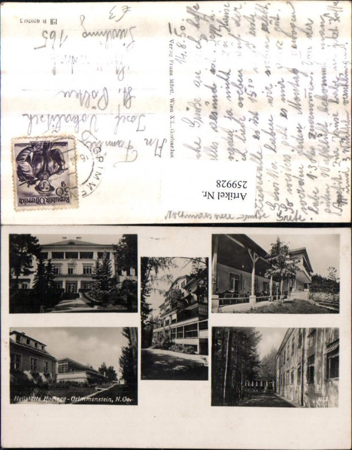 259928,Heilstätte Hochegg Grimmenstein Mehrbildkarte