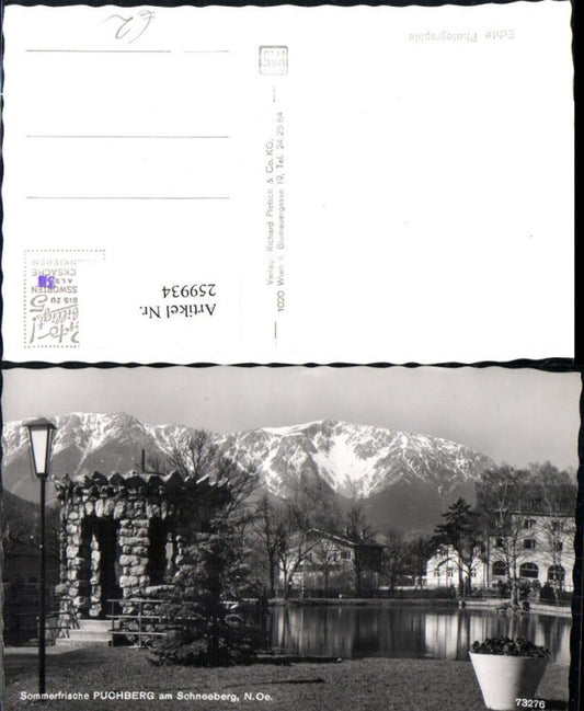 259934,Puchberg am Schneeberg Steinpavillon Bergkulisse