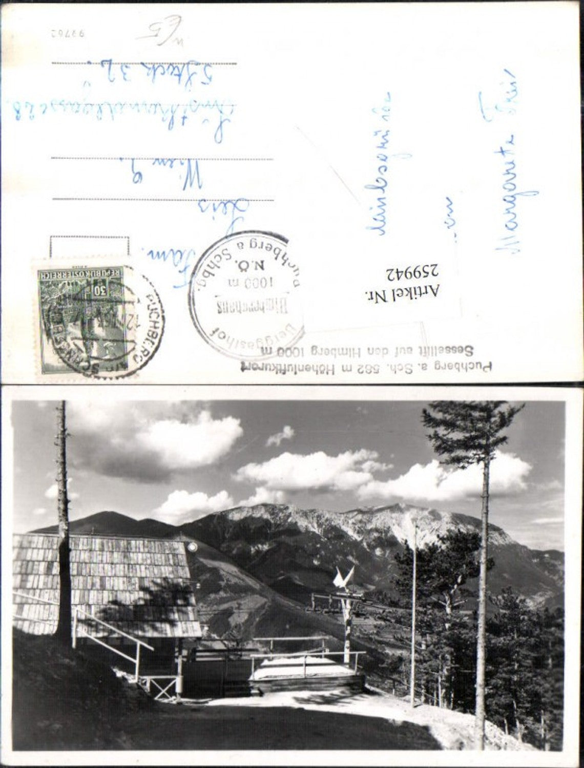 259942,Berggasthof Himberghaus b. Puchberg am Schneeberg Bergkulisse
