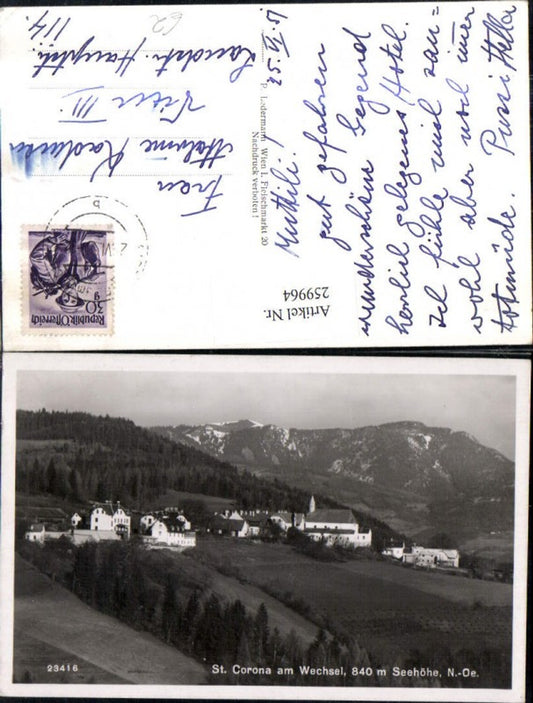 259964,St. Corona am Wechsel Totale Bergkulisse