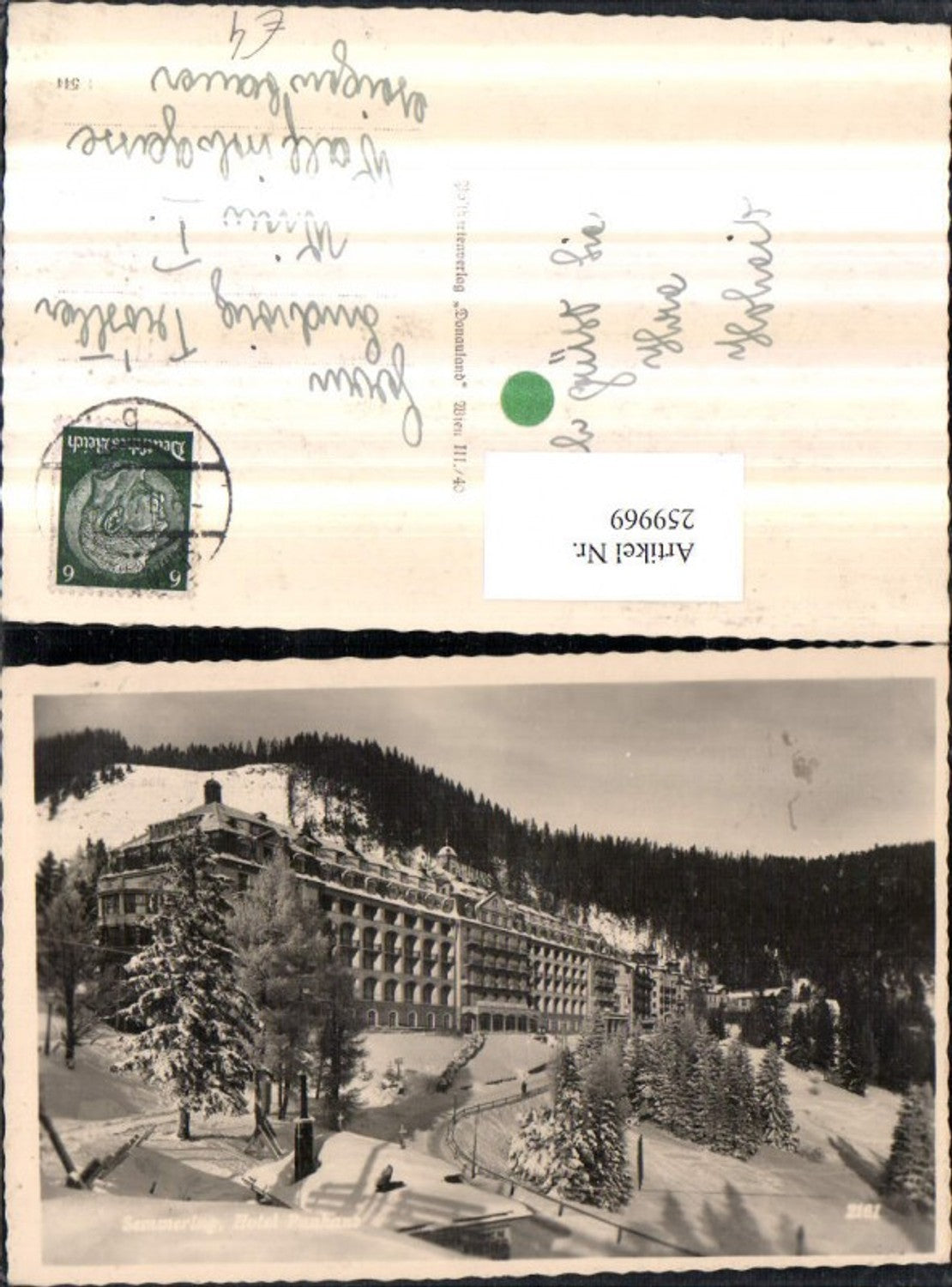 259969,Semmering Hotel Panhans Winterbild
