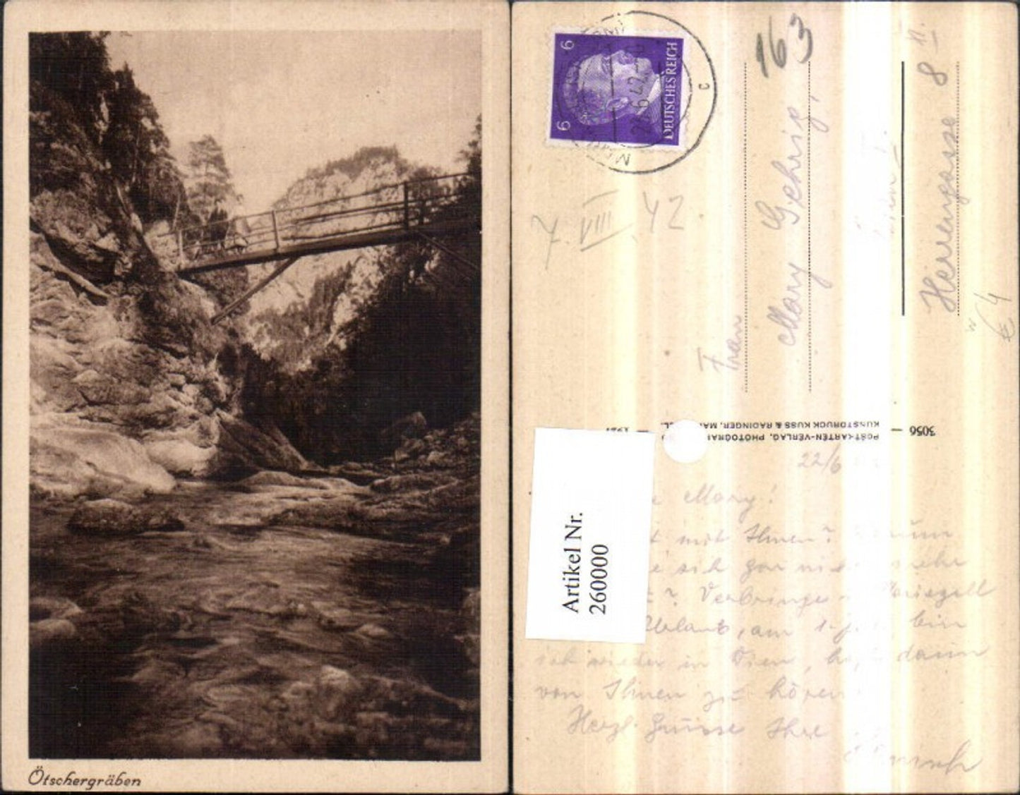 260000,Ötschergräben Partie Brücke b. Mitterbach