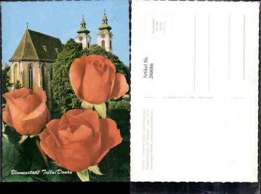 260086,Tulln an d. Donau Stadtpfarrkirche Kirche St. Stephan Fotomontage Rote Rosen