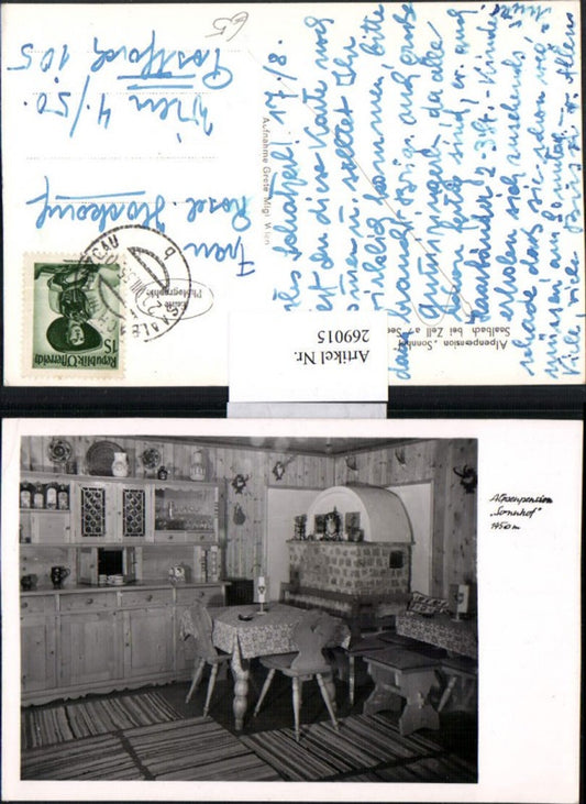 269015,Saalbach b. Zell am See Alpenpension Sonnhof Innenansicht Kamin